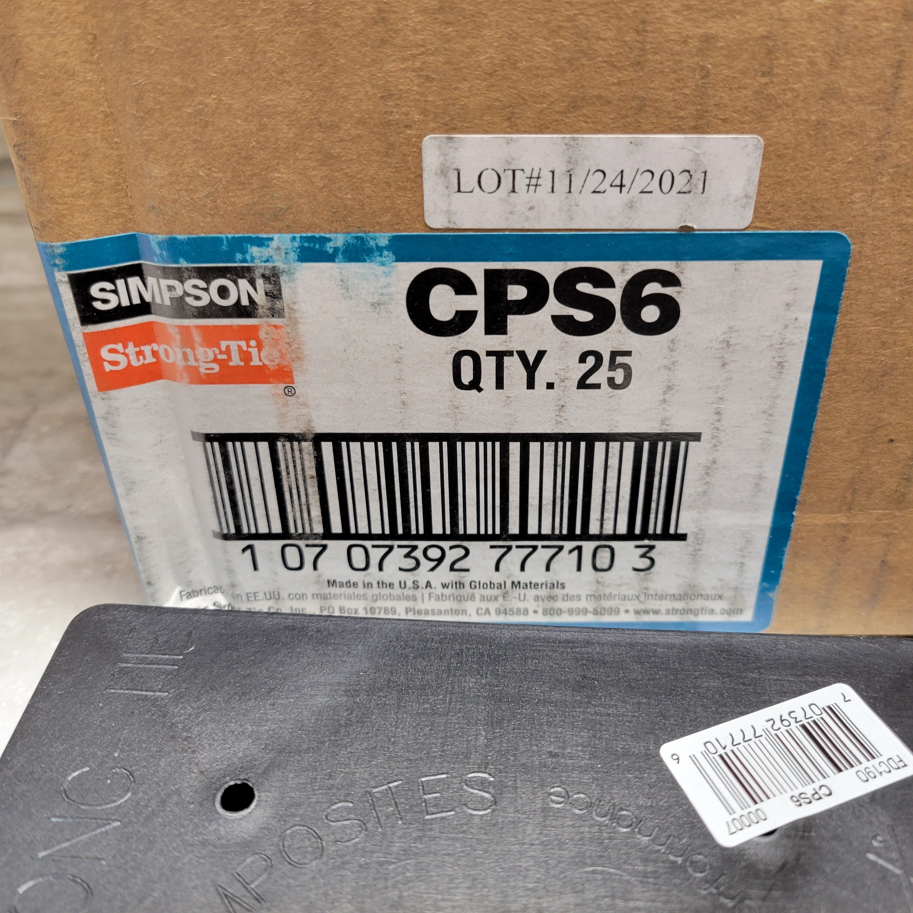 (25) Simpson Strong-Tie CPS Composite Plastic Standoff for 6x6 Nominal Lumber (7945757393134)